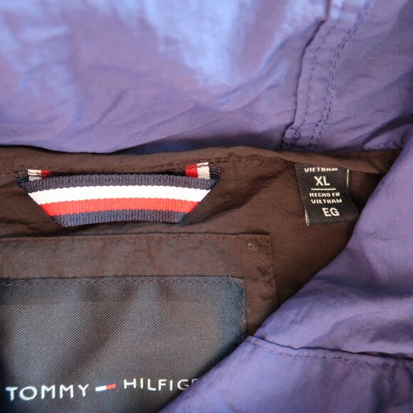 Tommy Hilfiger Men's Windbreaker XL  Water-Resistant 1/2 Zip Hooded Jacket - Picture 7 of 10